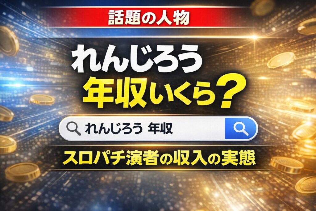 れんじろうの年収はいくら？スロパチステーション演者の収入を解説するサムネイル